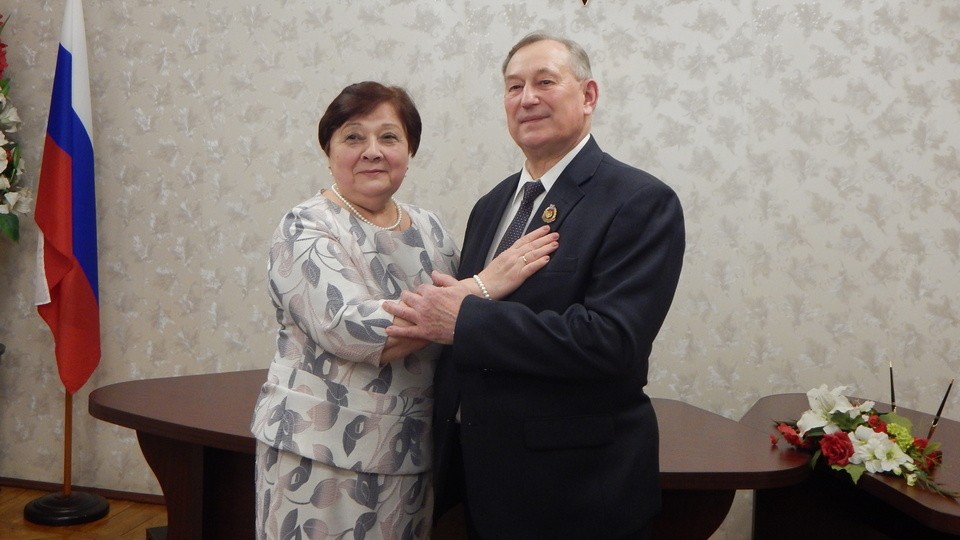 half a century together.  Lyudmila and Nikolai Asmalovsky celebrated their golden wedding