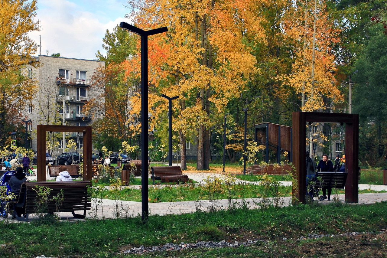 В Каменногорском парке "поселились" белочка, зайчик и птичка