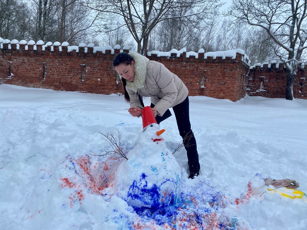 В Выборге прошел ежегодный конкурс на лучшего снеговика