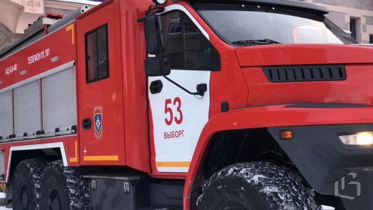 С очередным пожаром в Северном посёлке Выборга боролись огнеборцы