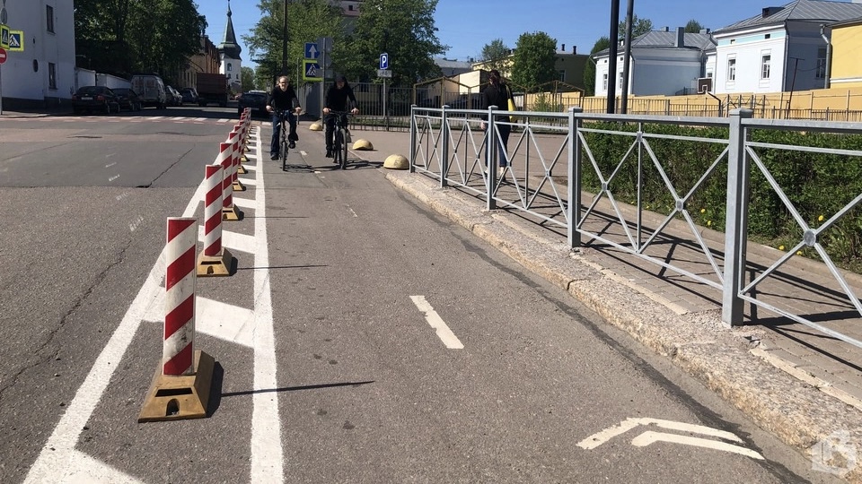 Велодорожки в Выборге готовятся к новому велосезону