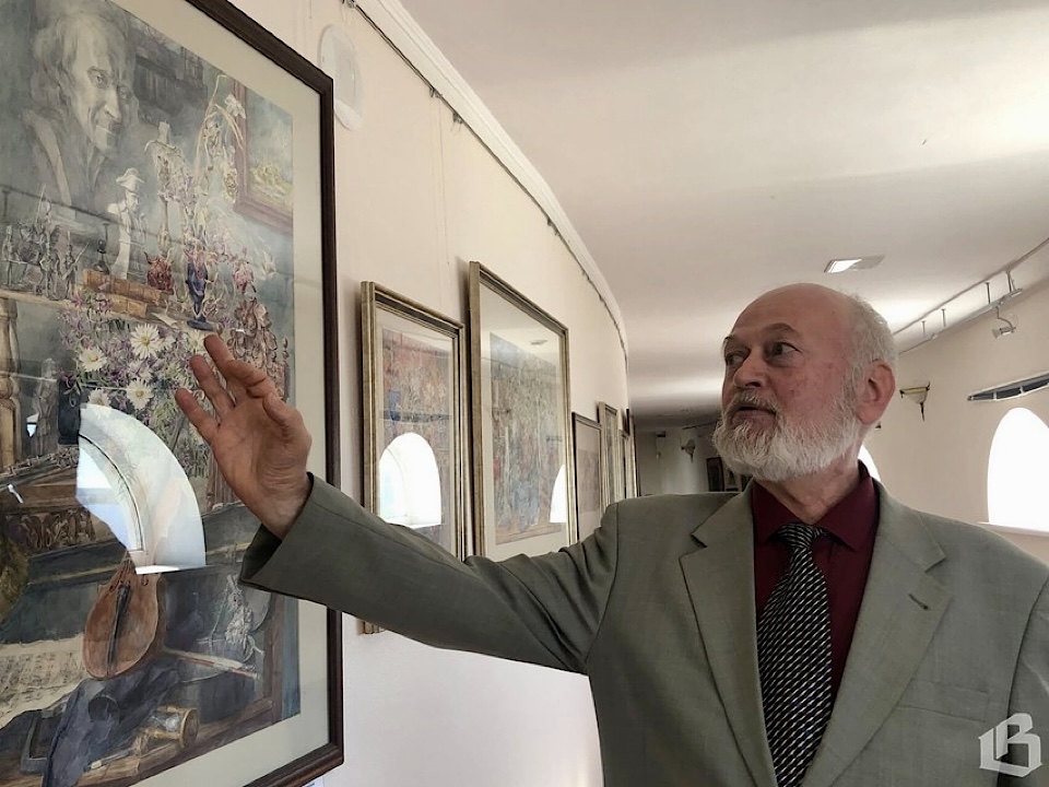 Петербургский акварелист-философ Пётр Семёнов представил выставку в Выборге