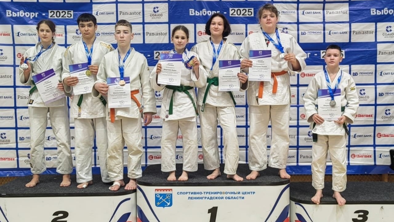 Выборгские дзюдоисты выиграли первенство региона