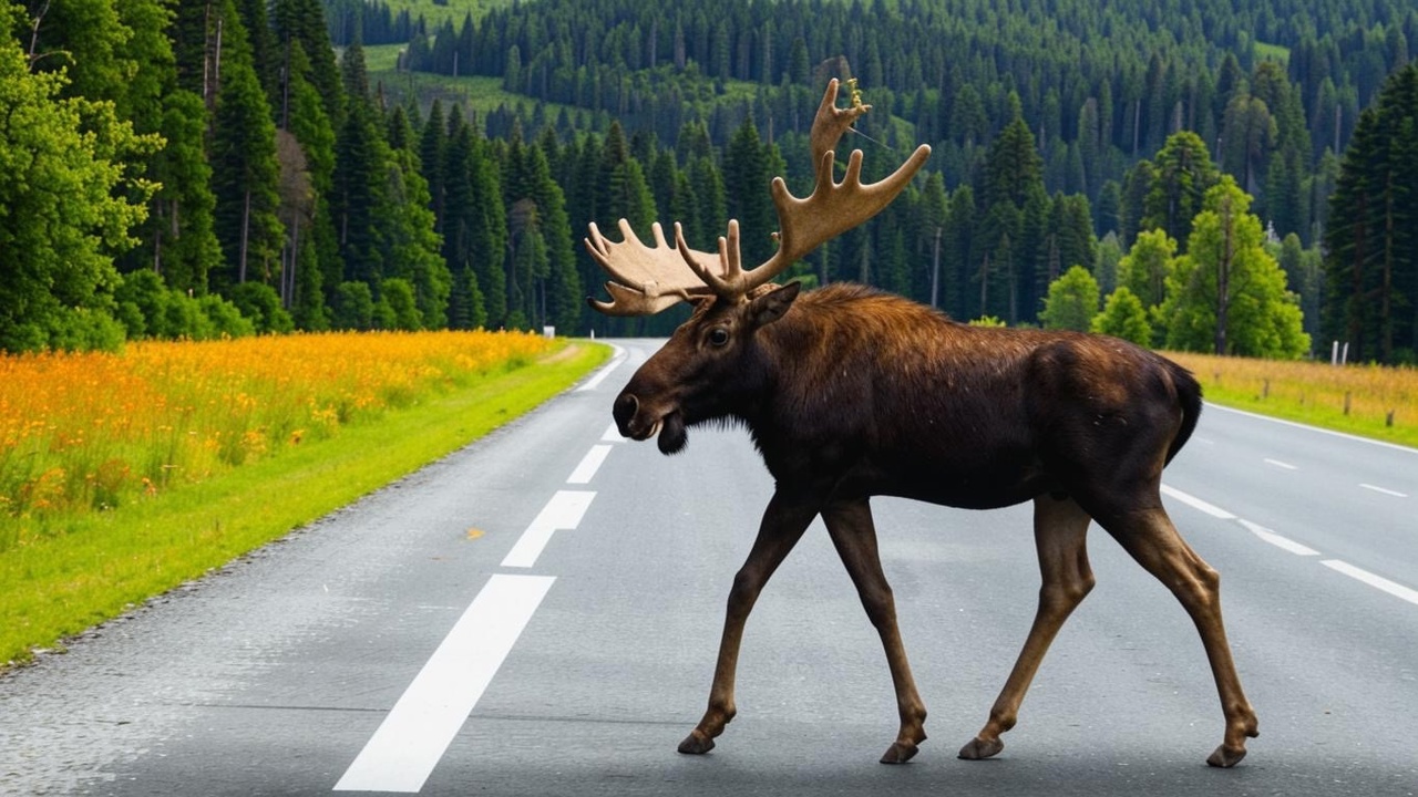 Наступает пора активной миграции лосей, предупреждают в лесоохране 
