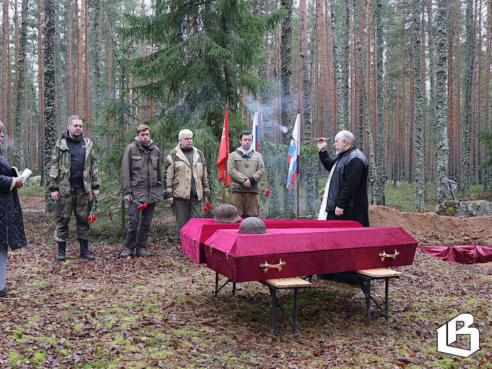 Под Выборгом предали земле 16 безымянных красноармейцев