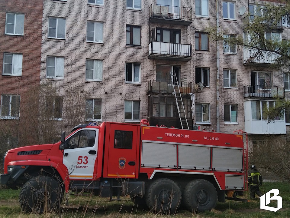 В Выборге случился пожар, есть жертвы