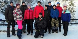 Выборгские школьники побывали в парке Рускеала в двухдневном лыжном походе