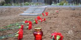 Под Выборгом перезахоронили останки 104 красноармейцев